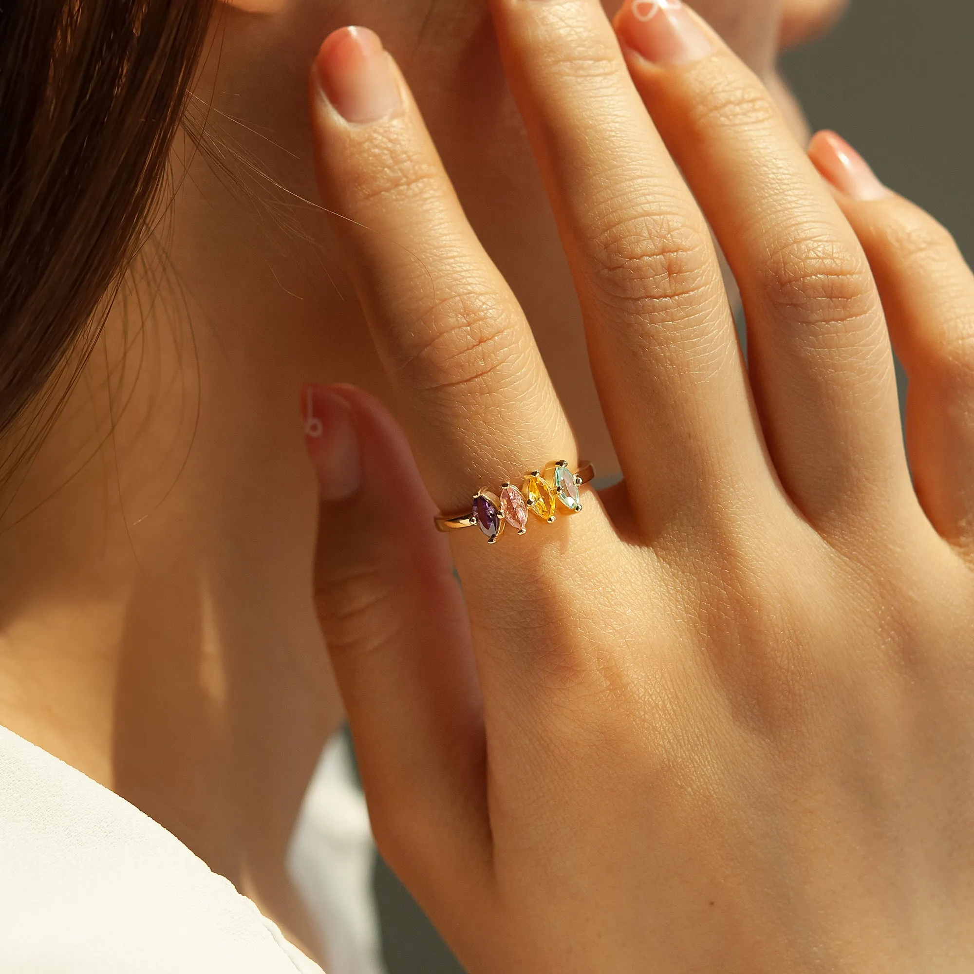 Custom Diamond Shaped Birthstone Ring sold by Anavia product image thumbnail 5