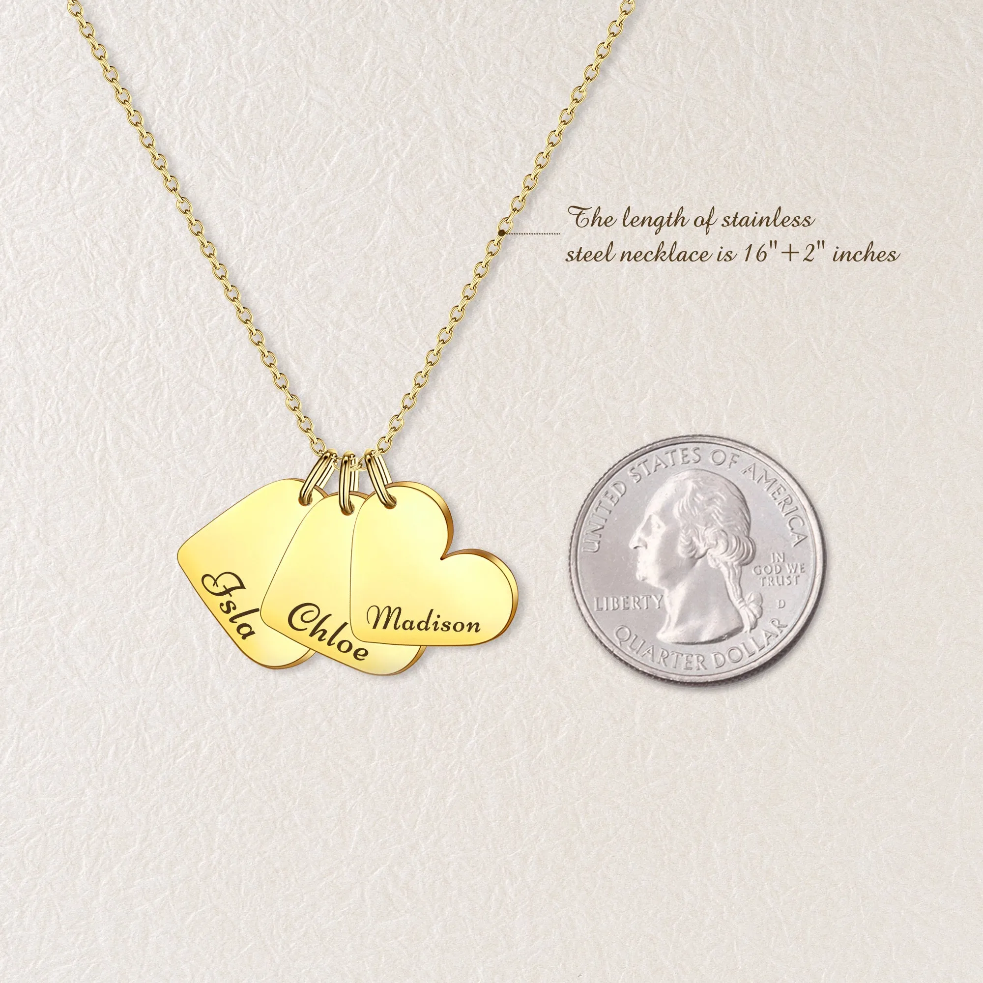 Personalized Mini Heart Necklace sold by Anavia product image thumbnail 4