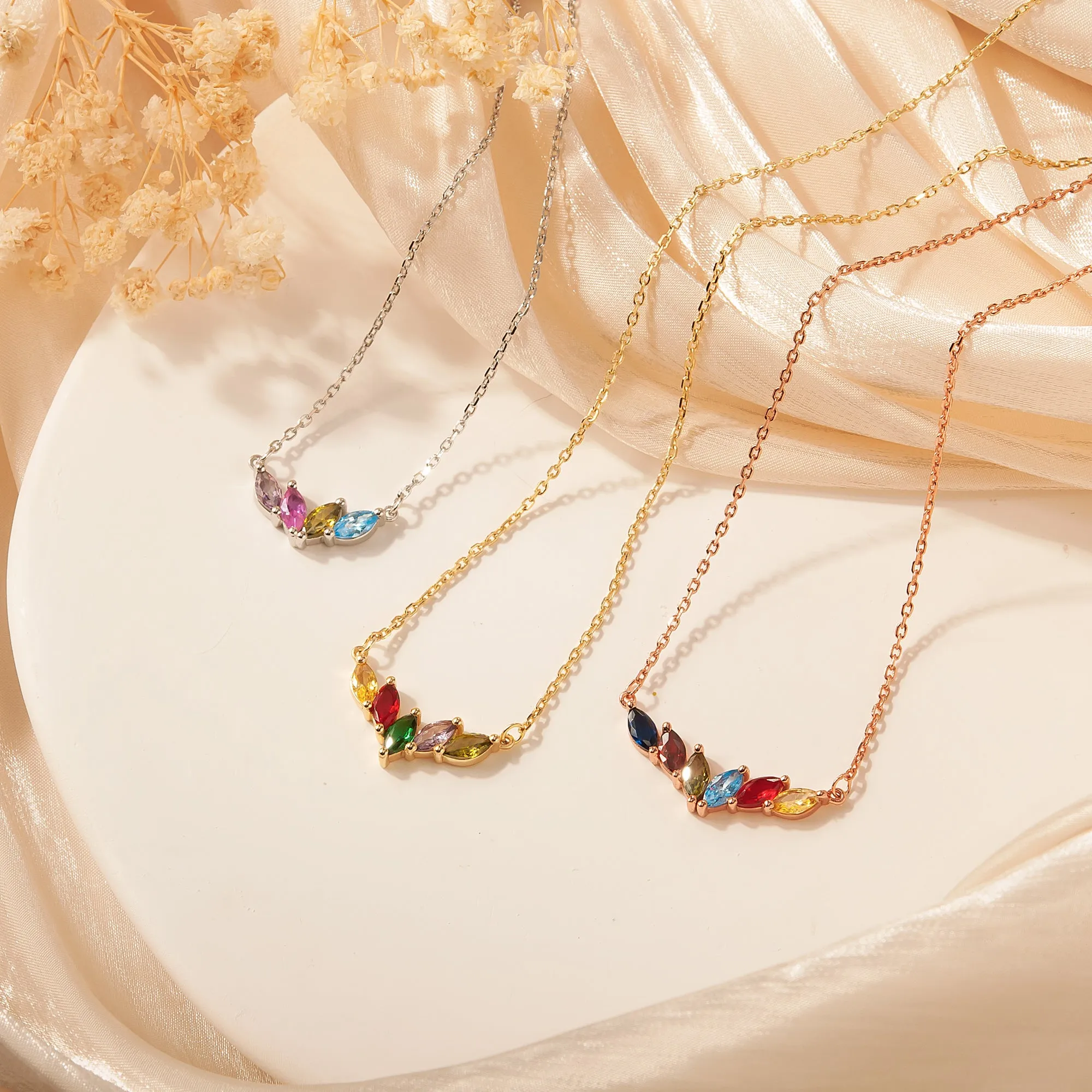 Horse Eye Shaped Birthstone Necklace sold by Anavia product image thumbnail 2