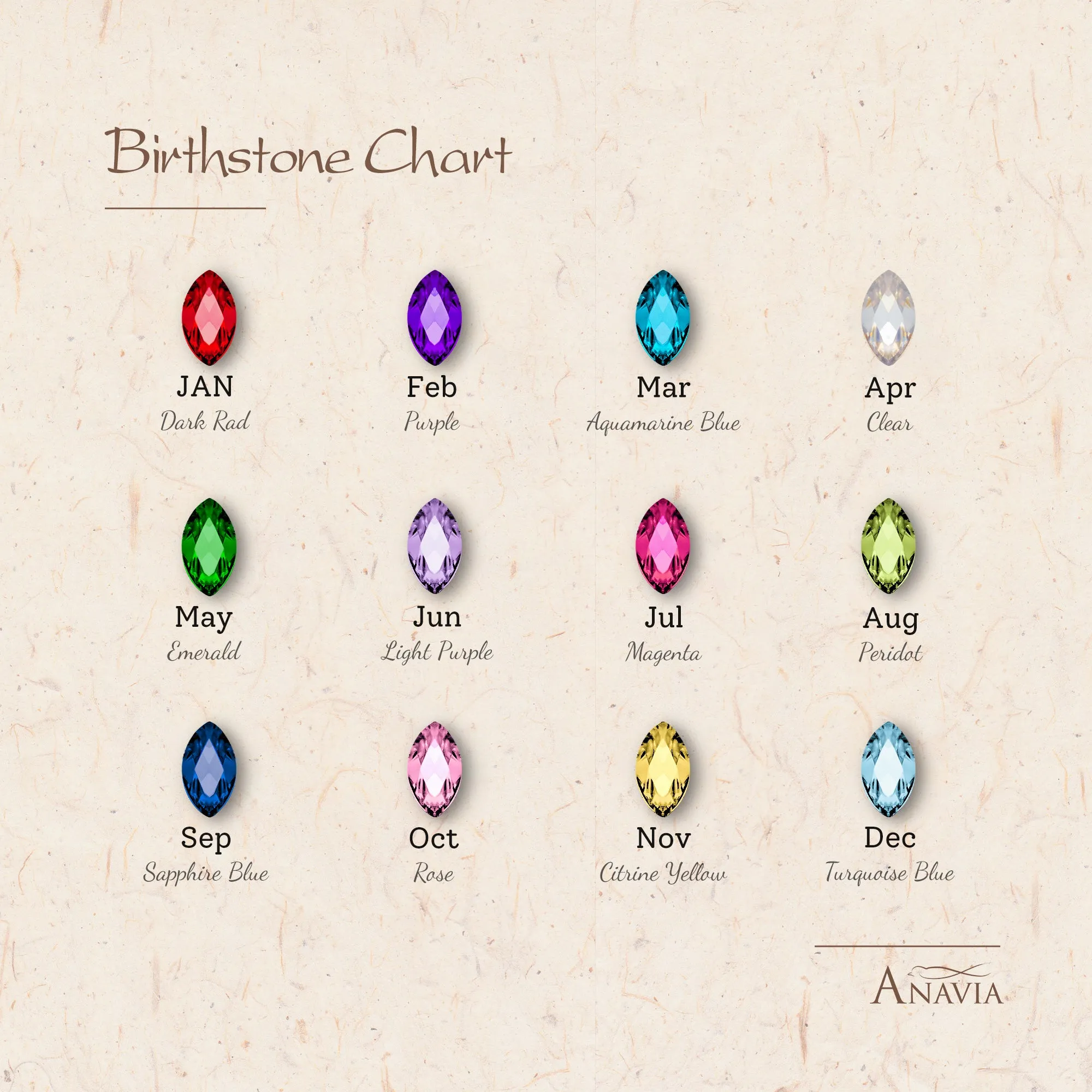 Horse Eye Shaped Birthstone Necklace sold by Anavia product image thumbnail 3
