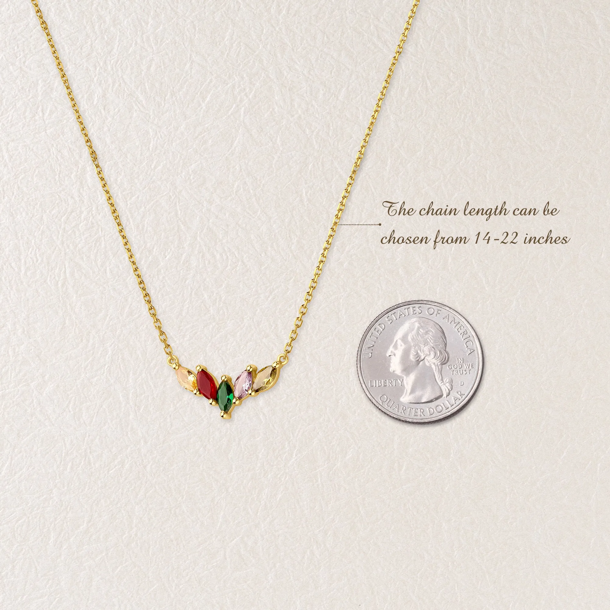 Horse Eye Shaped Birthstone Necklace sold by Anavia product image thumbnail 4