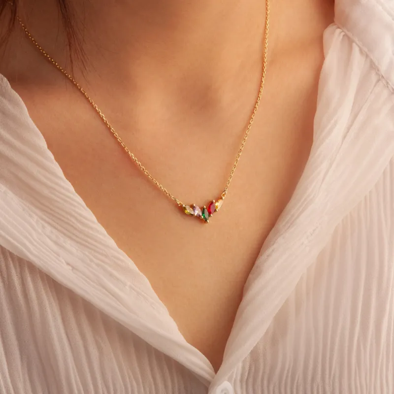 Horse Eye Shaped Birthstone Necklace sold by Anavia