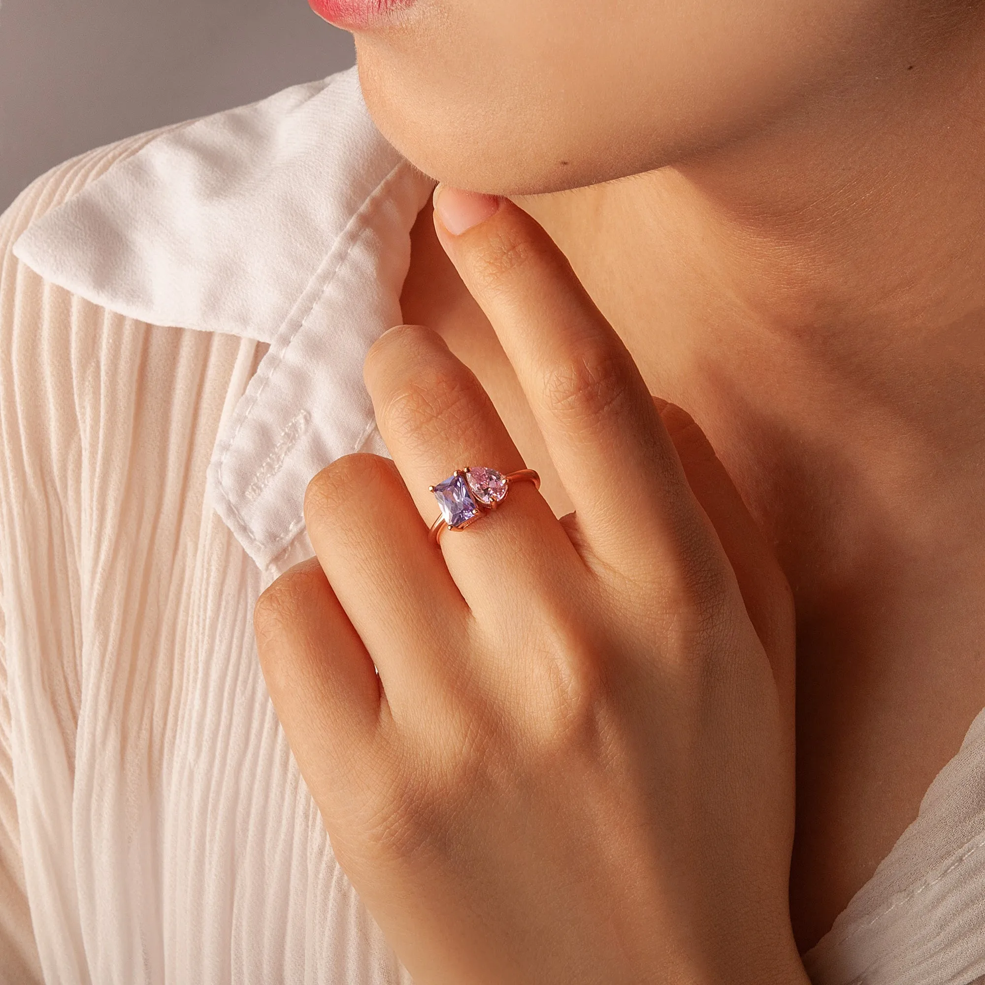 Toi et Moi Gemstone Ring sold by Anavia product image thumbnail 2