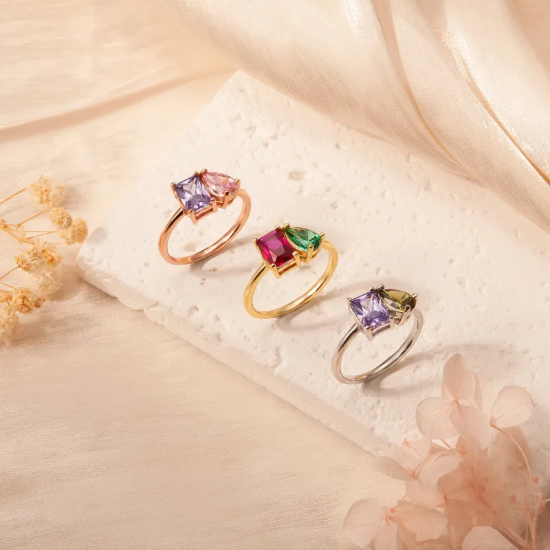 Toi et Moi Gemstone Ring sold by Anavia
