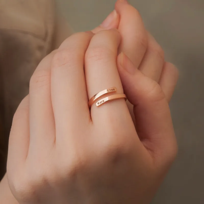 Custom Two Layer Wrap Ring sold by Anavia