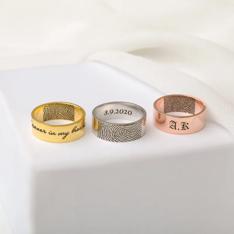 Custom Fingerprint Ring sold by Anavia