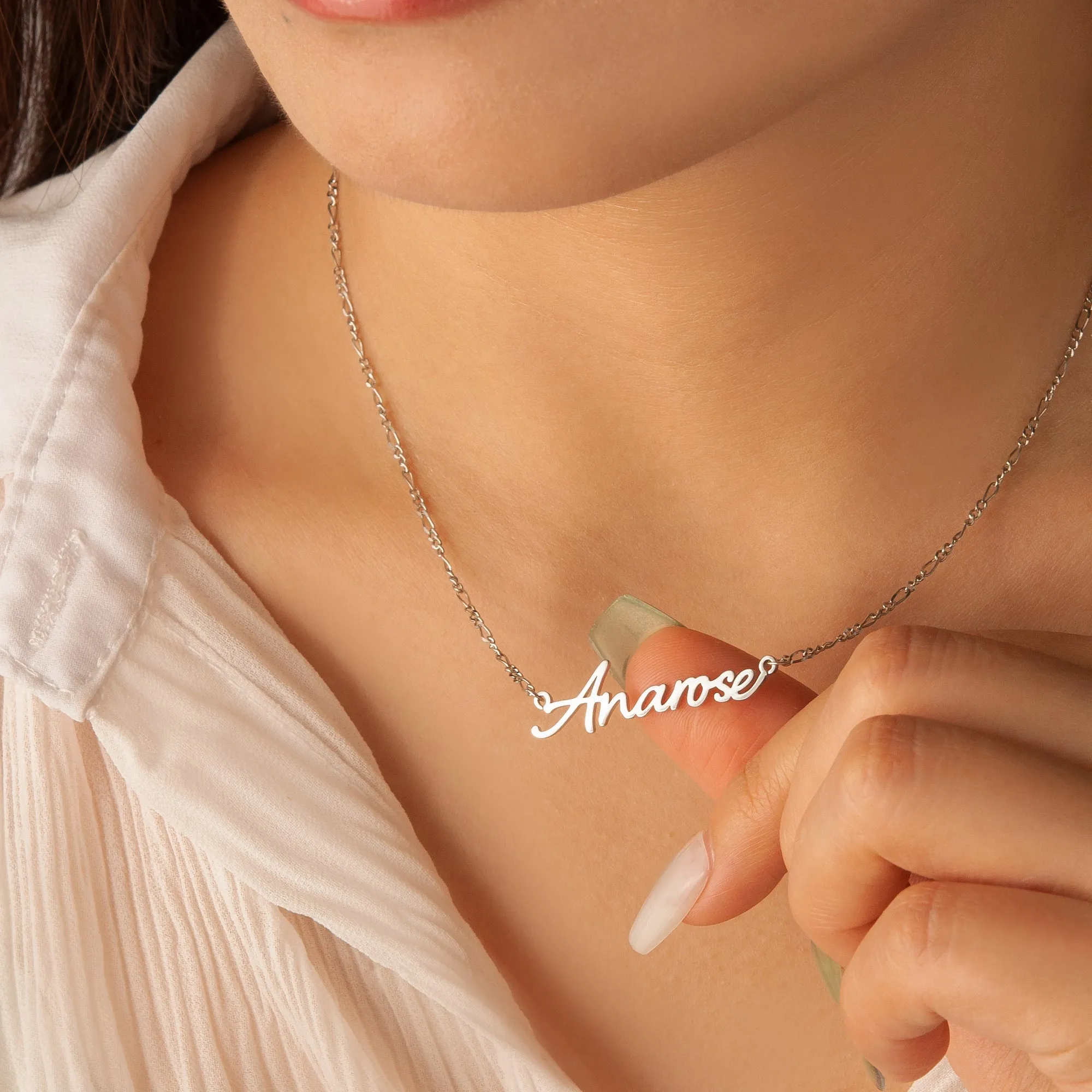 Personalized Sterling Silver Name Necklace sold by Anavia product image thumbnail 2