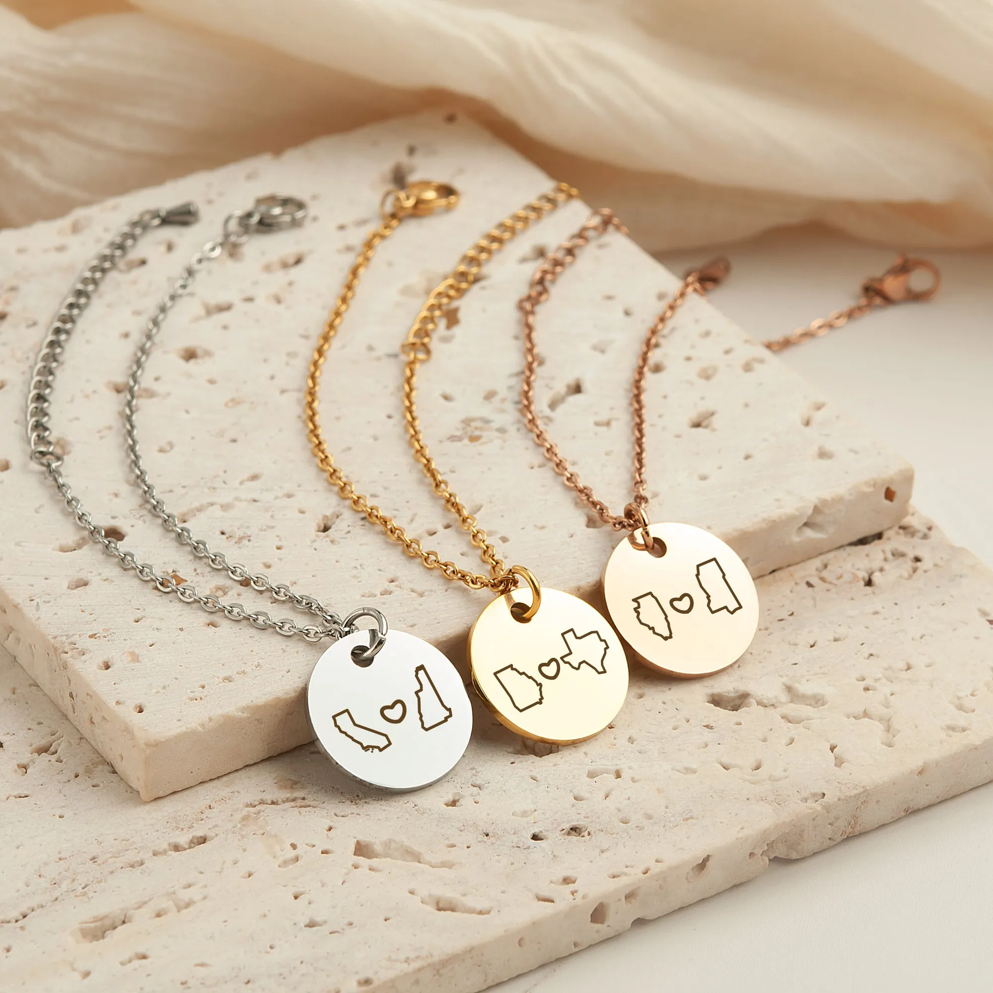 Long Distance State Charm Bracelet sold by Anavia