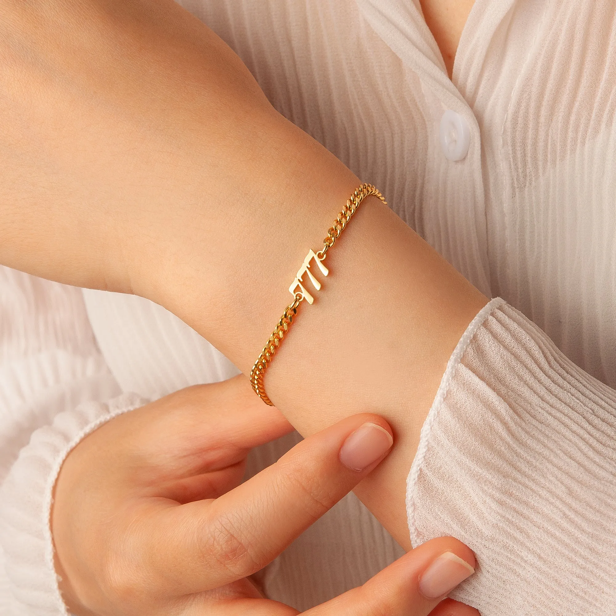 Angel Number Bracelet with Curb Chain sold by Anavia product image thumbnail 2
