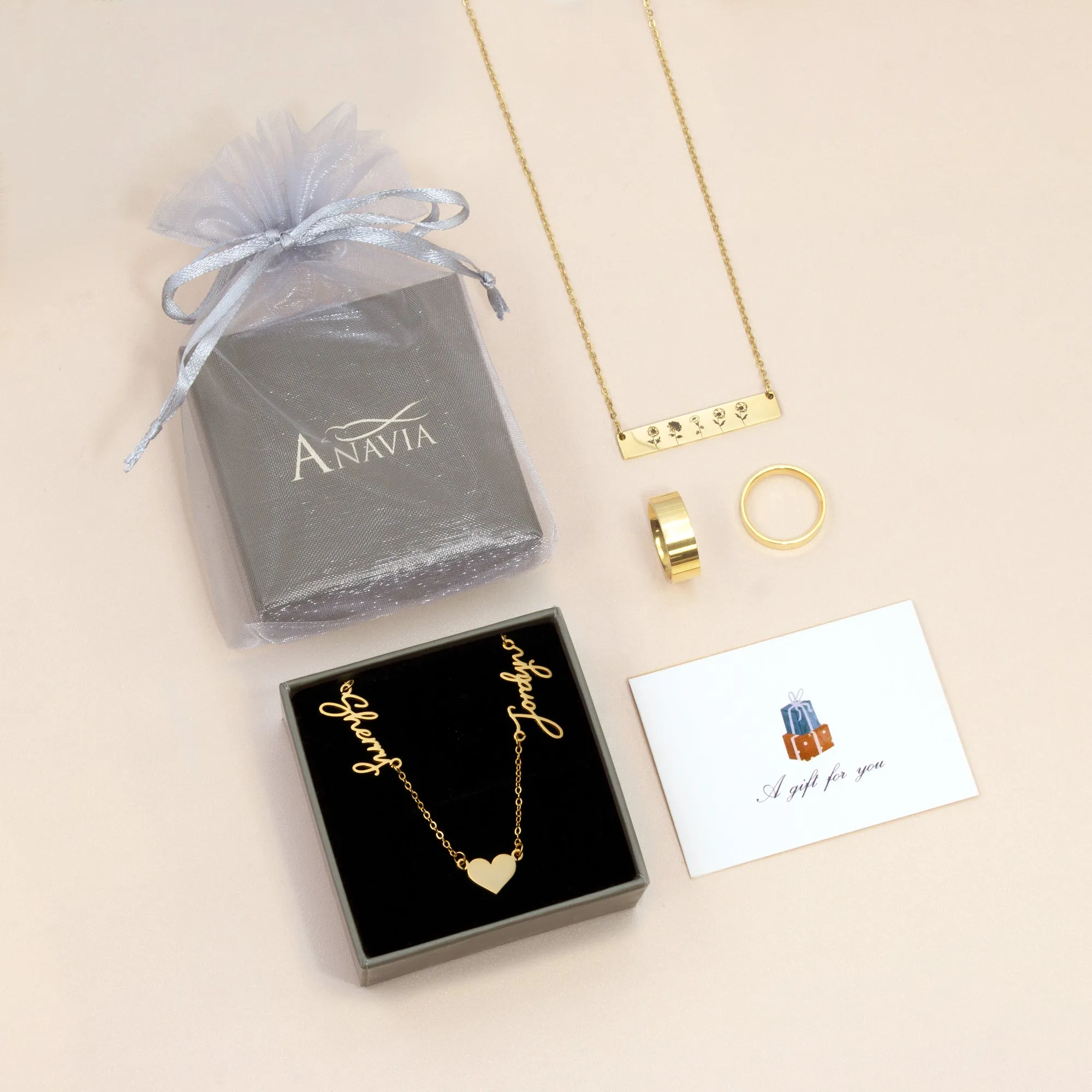 Two Name Couple's Necklace sold by Anavia product image thumbnail 5