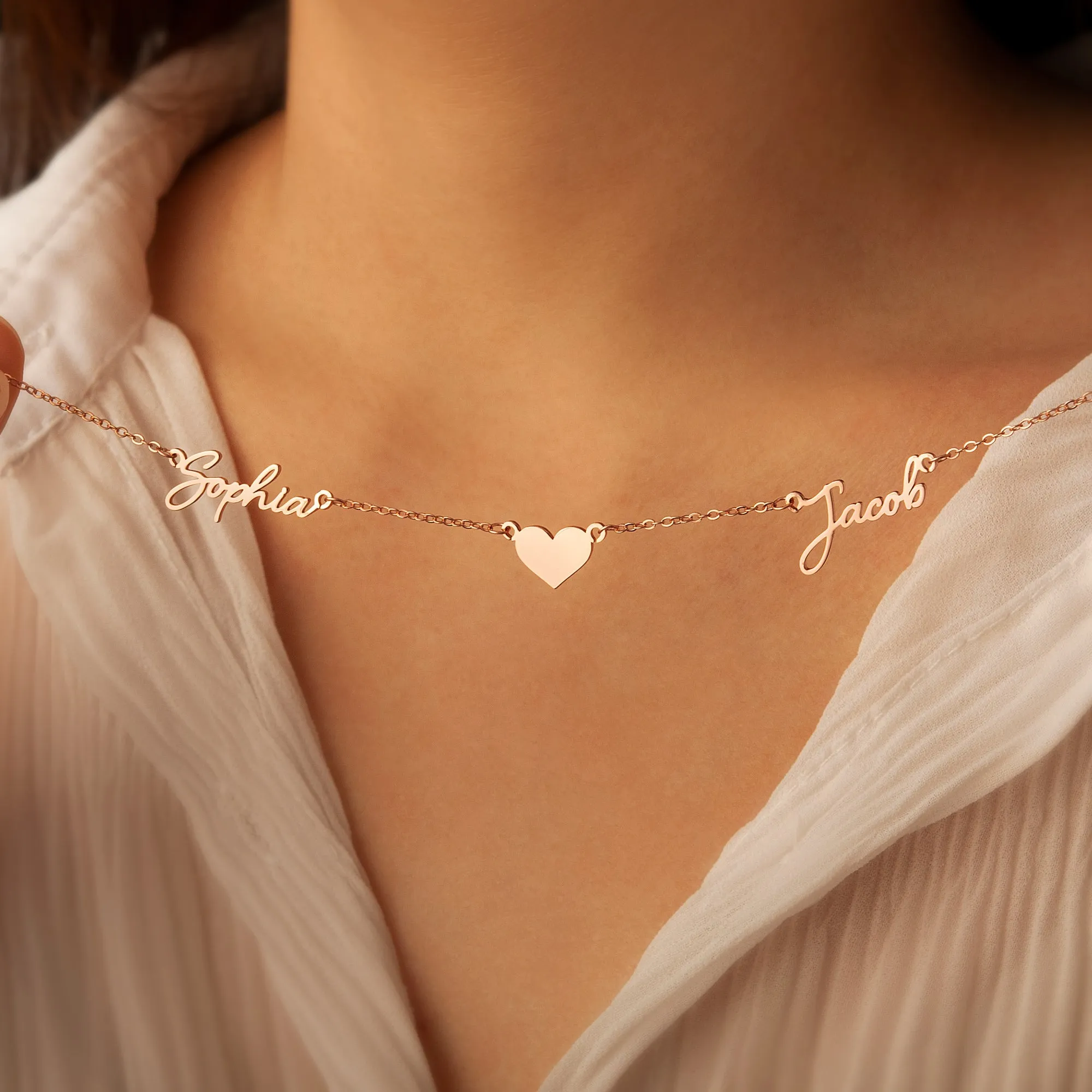 Two Name Couple's Necklace sold by Anavia product image thumbnail 3