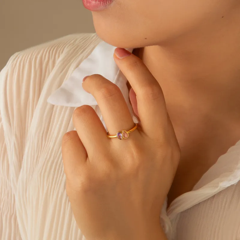 Waterdrop Birthstone Ring sold by Anavia