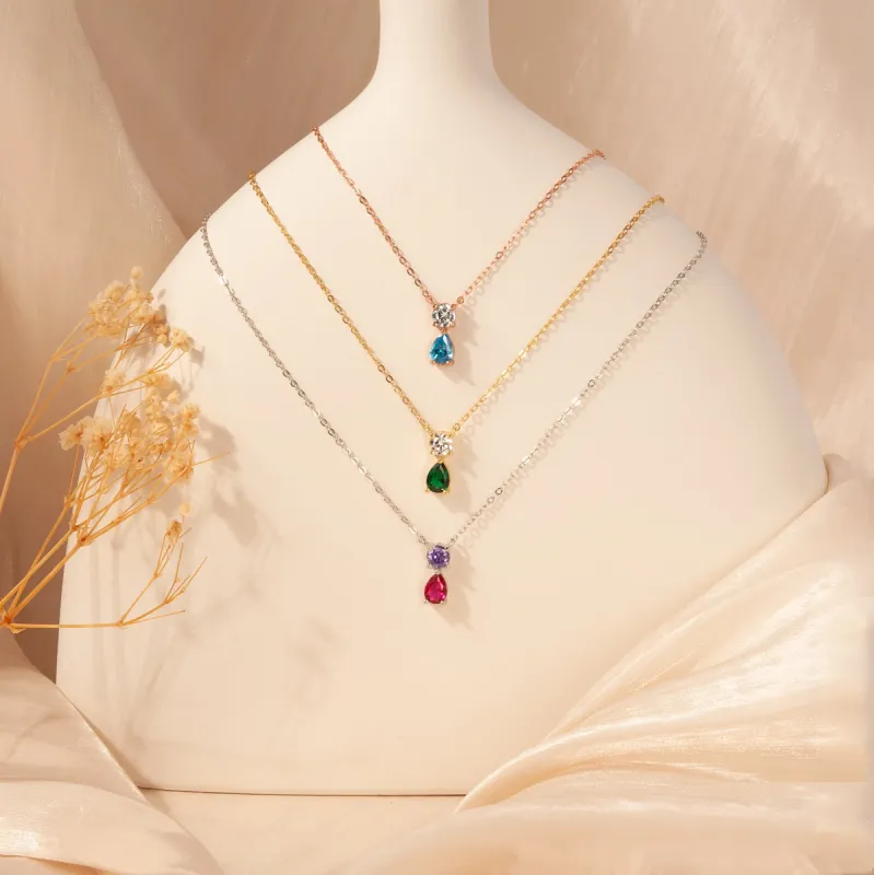 Birthstone Teardrop Necklace sold by Anavia