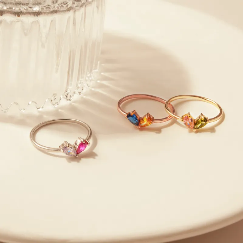 Birthstone Heart Ring made by Anavia
