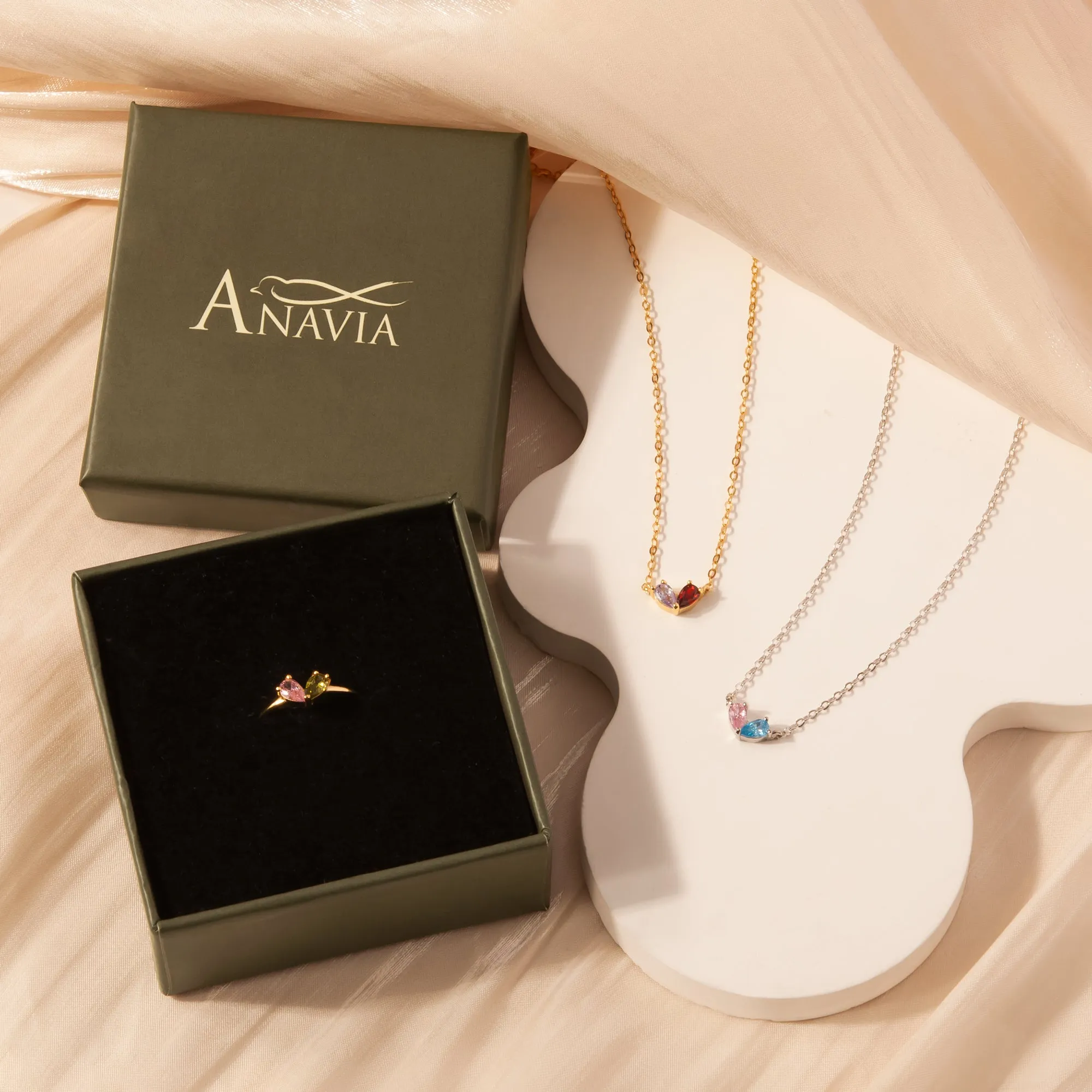 Birthstone Heart Necklace sold by Anavia product image thumbnail 5