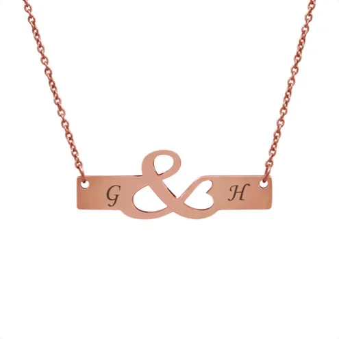 Couple & Bar Necklace sold by Anavia product image thumbnail 3