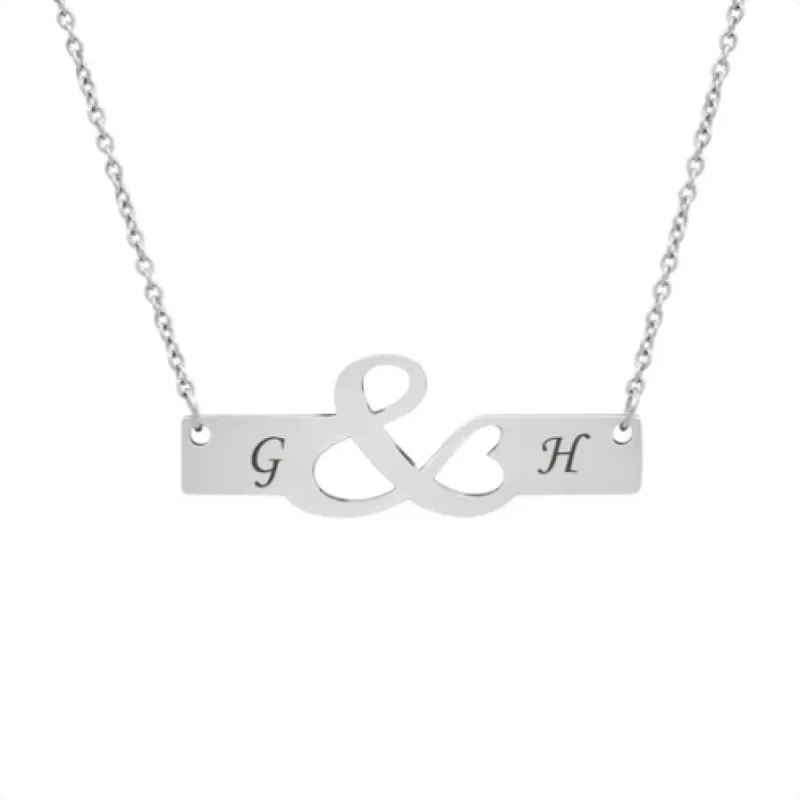 Couple & Bar Necklace sold by Anavia