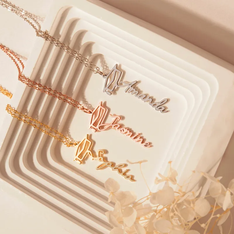 Personalized Graduation Name Necklace made by Anavia