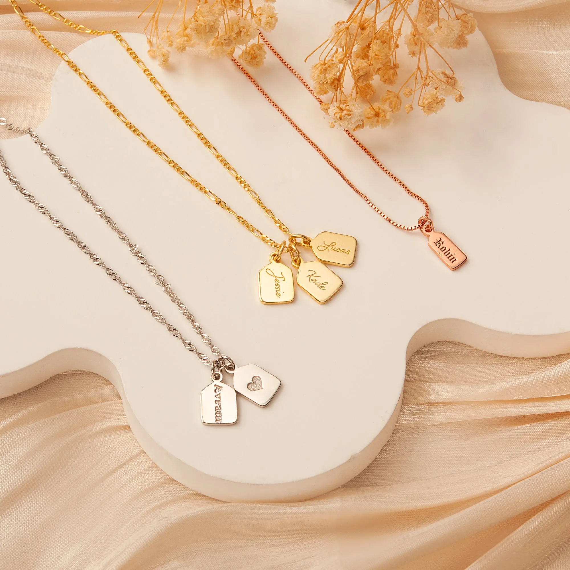 Custom Name Mini Tag Bar Necklace sold by Anavia product image thumbnail 4