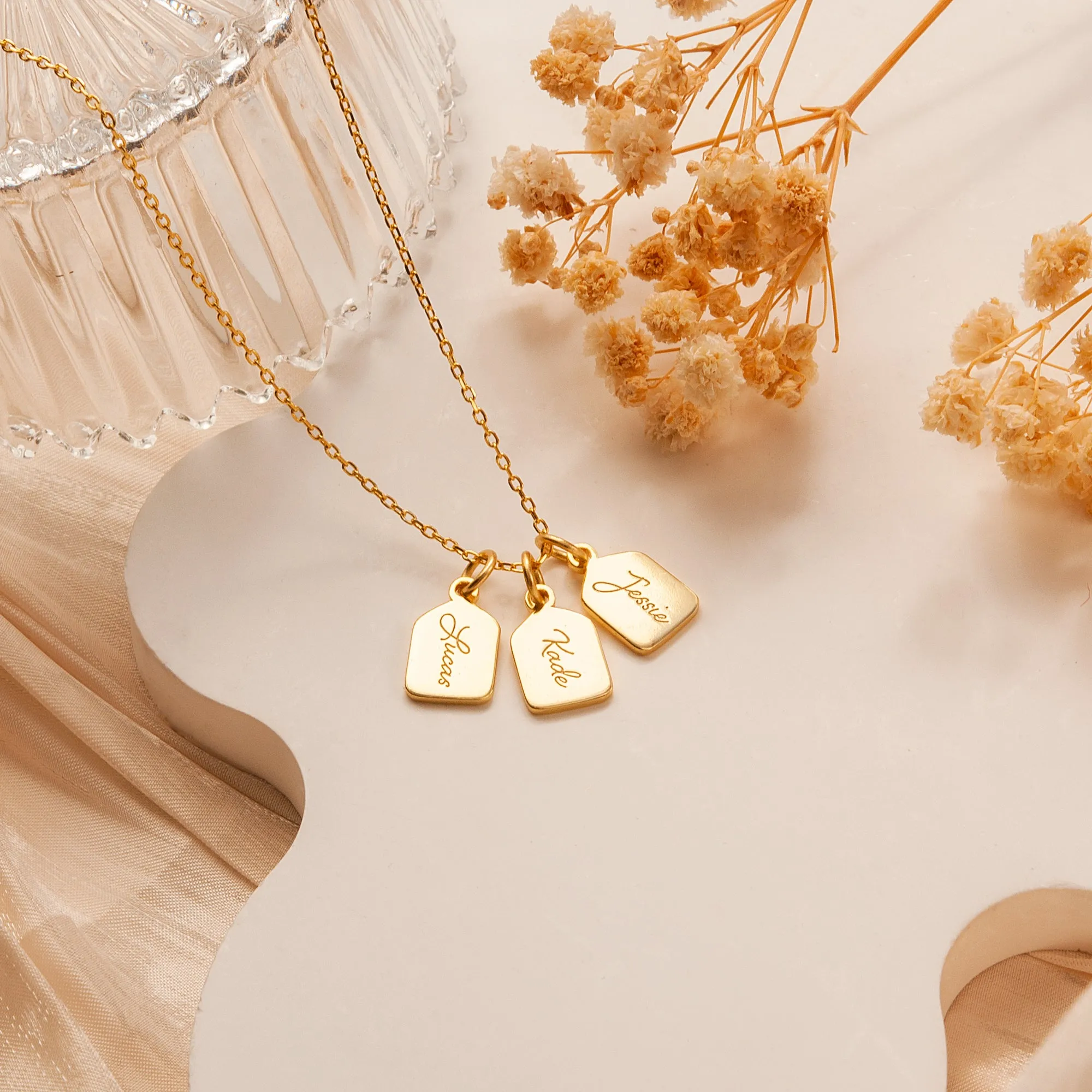 Custom Name Mini Tag Bar Necklace sold by Anavia product image thumbnail 3