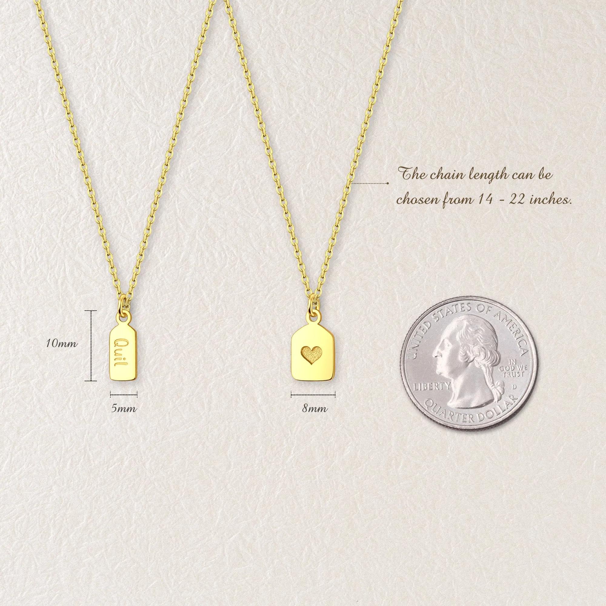 Name Mini Tag Brass Bar Necklace sold by Anavia product image thumbnail 4