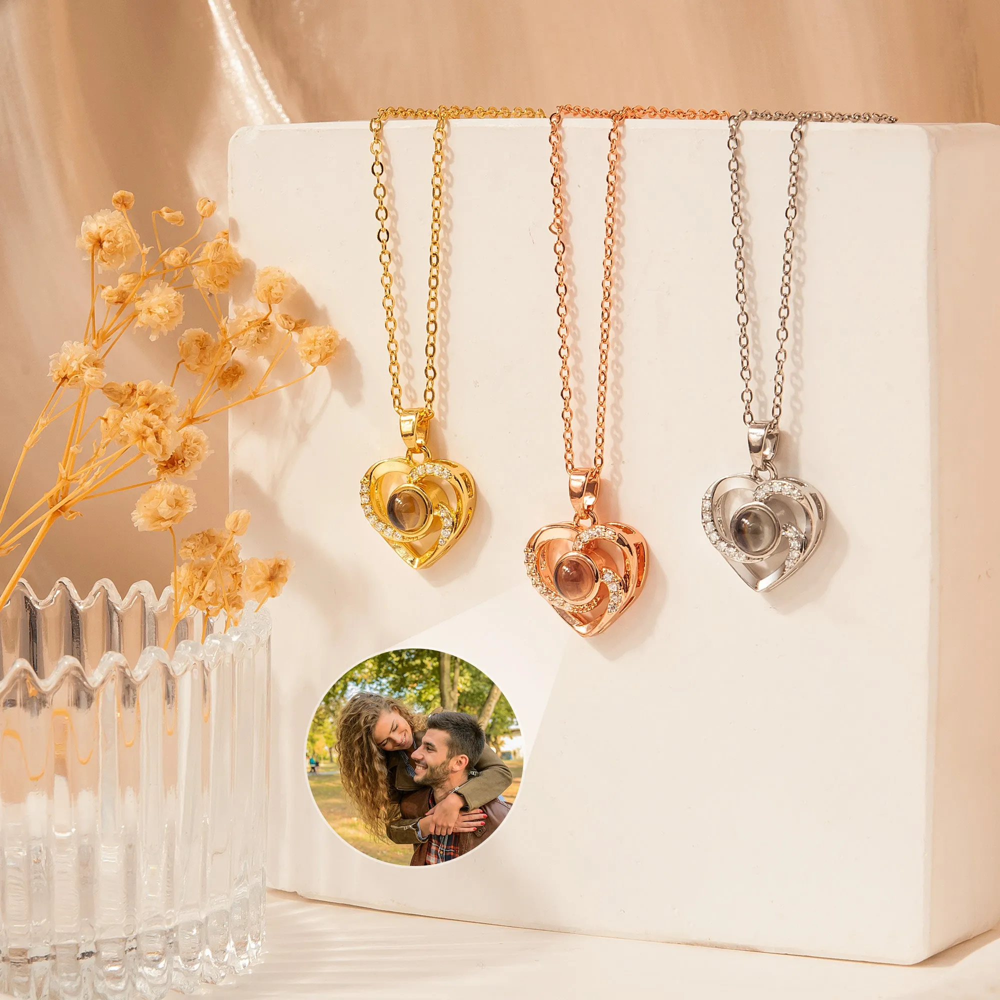 Heart Photo Projection Necklace sold by Anavia product image thumbnail 5