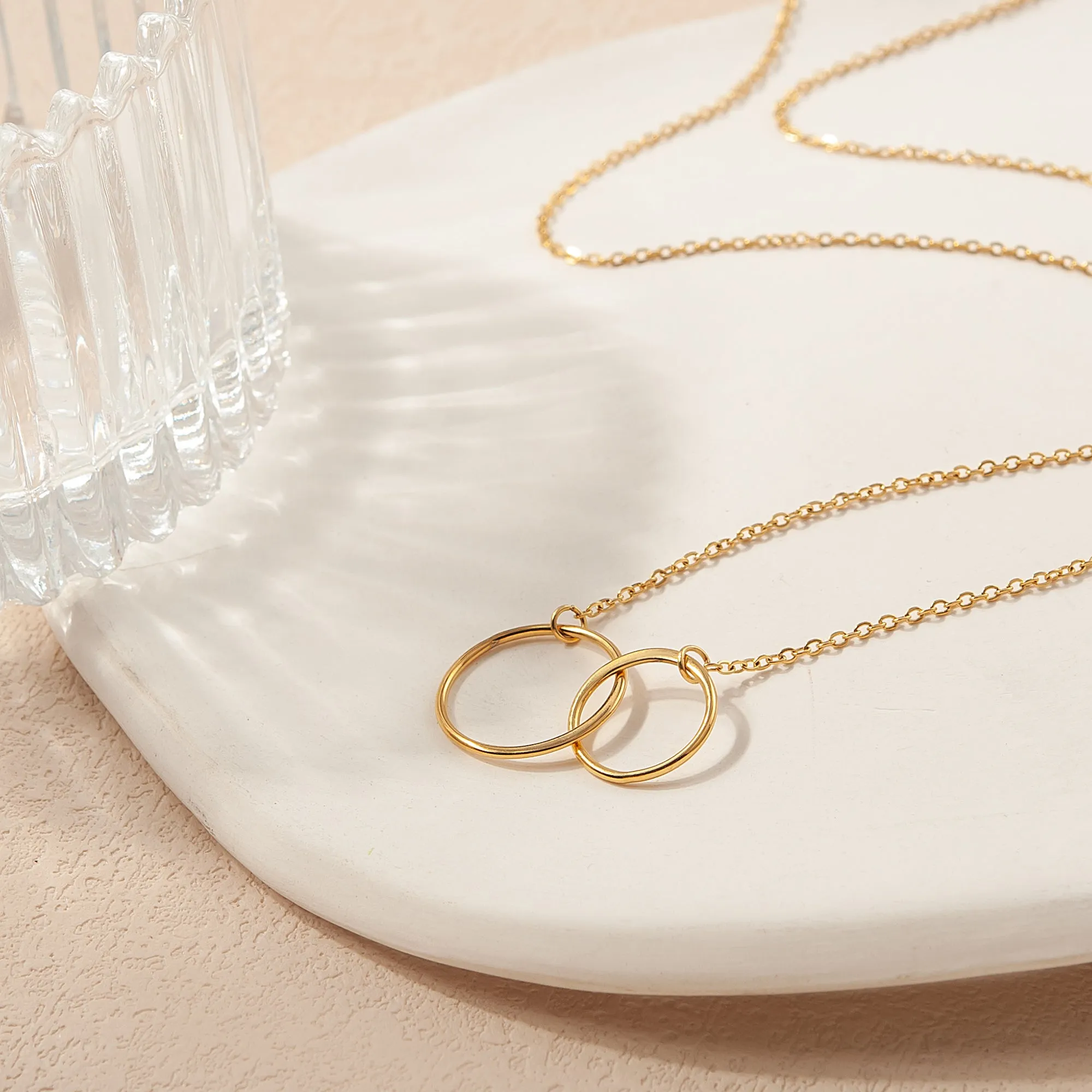 I Love You Mom Double Infinity Ring Necklace Gift Set sold by Anavia product image thumbnail 4