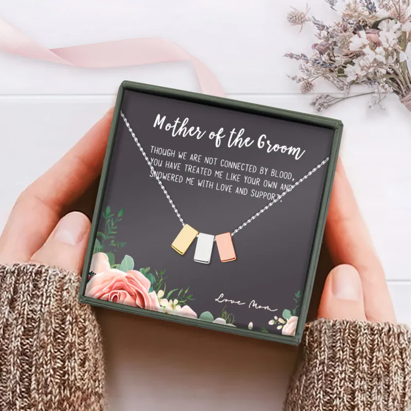 Mother of the Groom Multi Cube Necklace Gift Set sold by Anavia