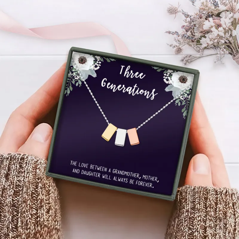 Three Generations Multi Cube Necklace Gift Set made by Anavia