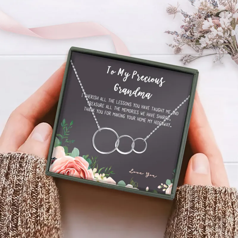 To My Precious Grandma Triple Infinity Necklace Gift Set sold by Anavia
