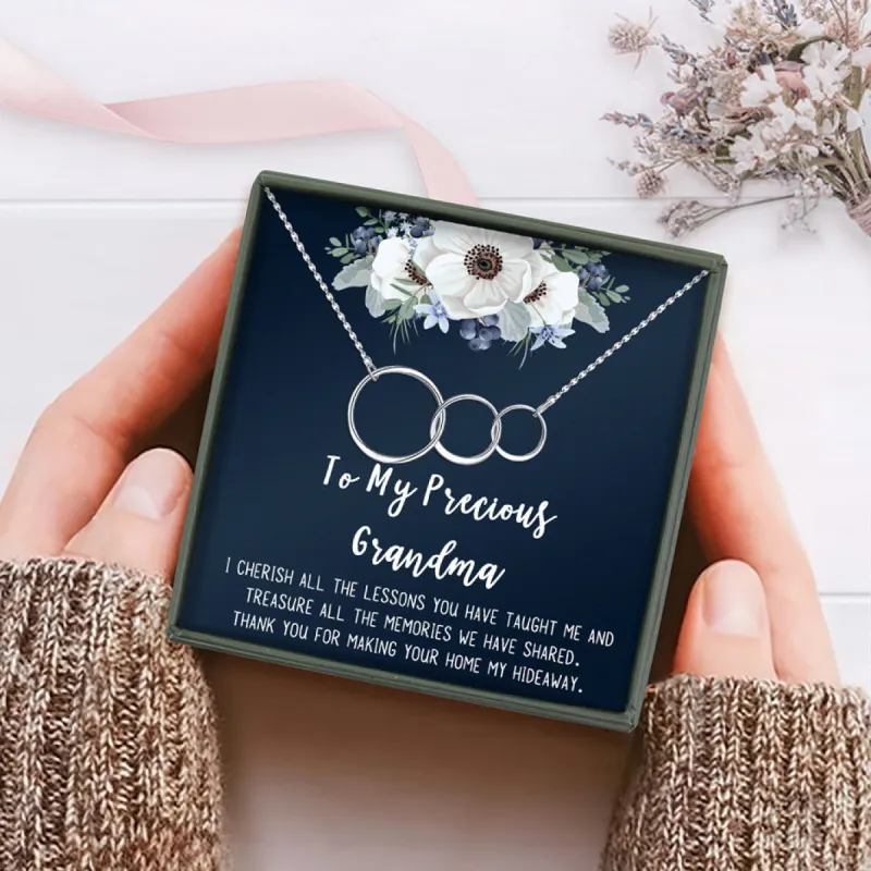 To My Precious Grandma Triple Infinity Necklace Gift Set sold by Anavia