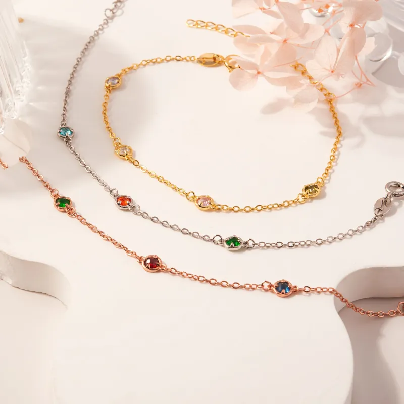 Multi Birthstone Bracelet sold by Anavia