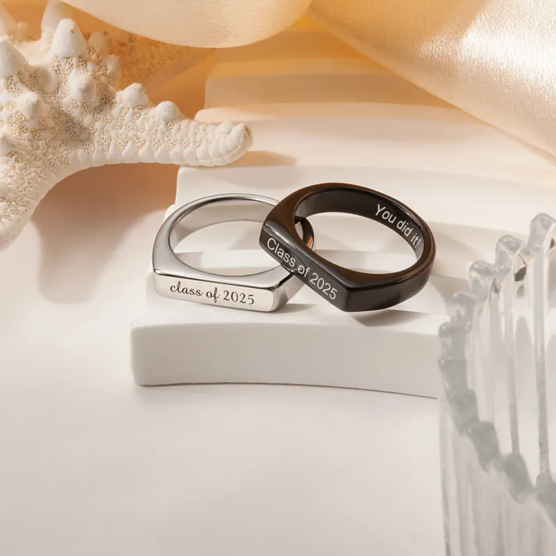 Custom Class Graduation Bar Ring made by Anavia