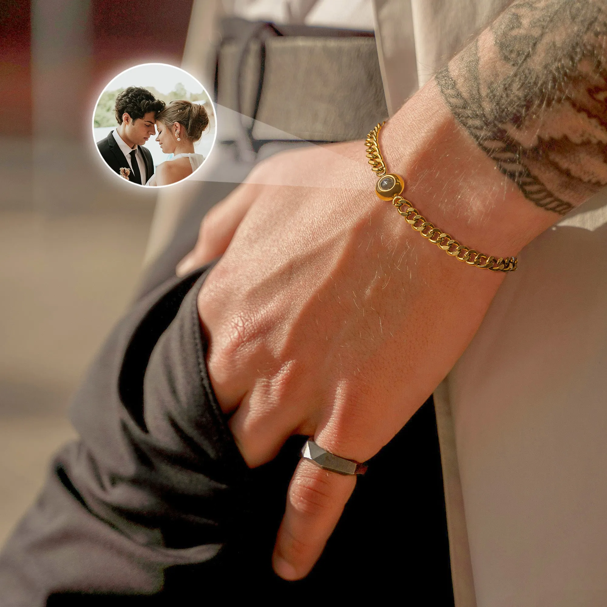 Custom Photo Projection Chain Bracelet sold by Anavia product image thumbnail 2