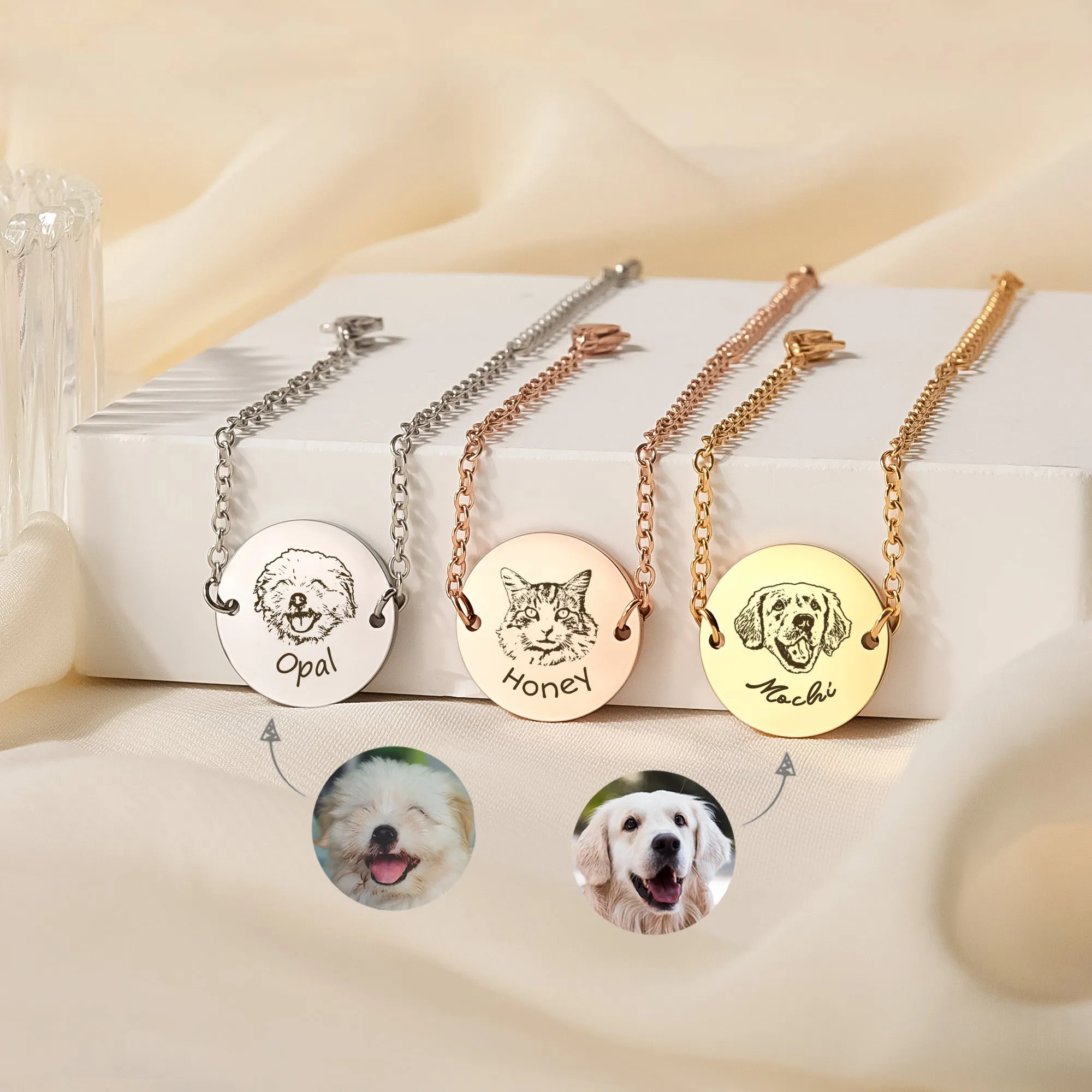 Custom 18MM Pet Portrait Charm Bracelet sold by Anavia