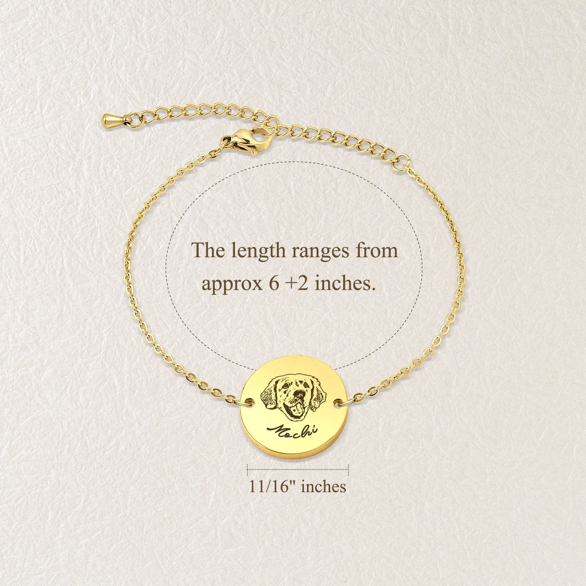 Custom 18MM Pet Portrait Charm Bracelet sold by Anavia product image thumbnail 3