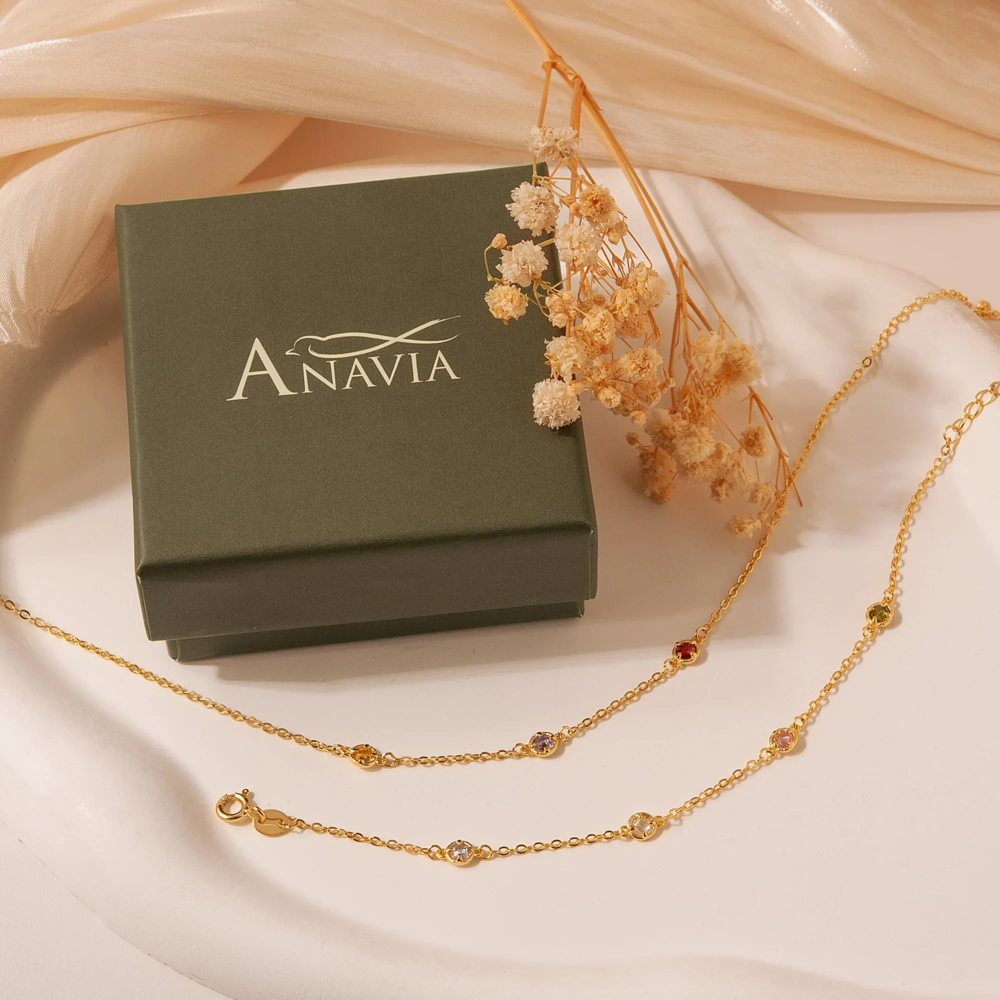 Custom 4mm Birthstone Necklace sold by Anavia product image thumbnail 5