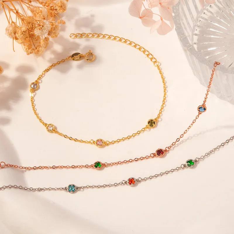 Custom 4mm Birthstone Bracelet sold by Anavia