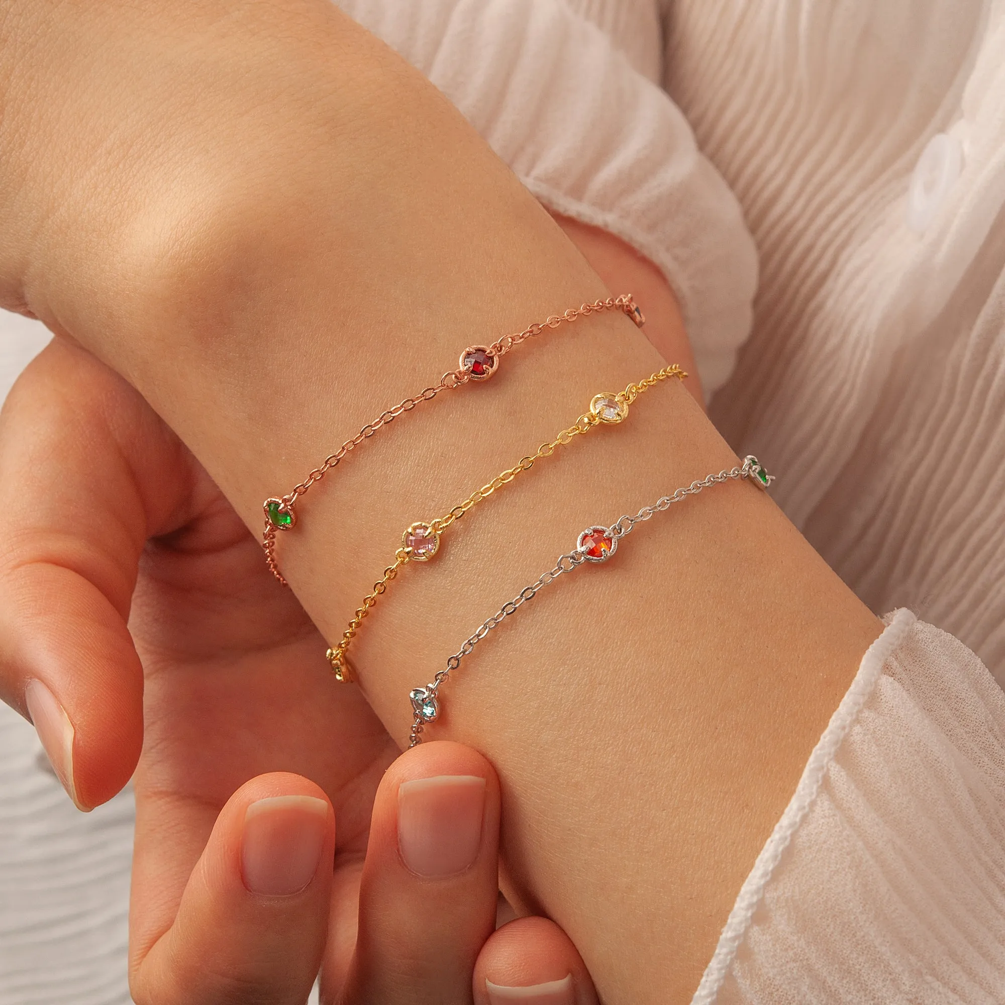 Custom 4mm Birthstone Bracelet sold by Anavia product image thumbnail 2