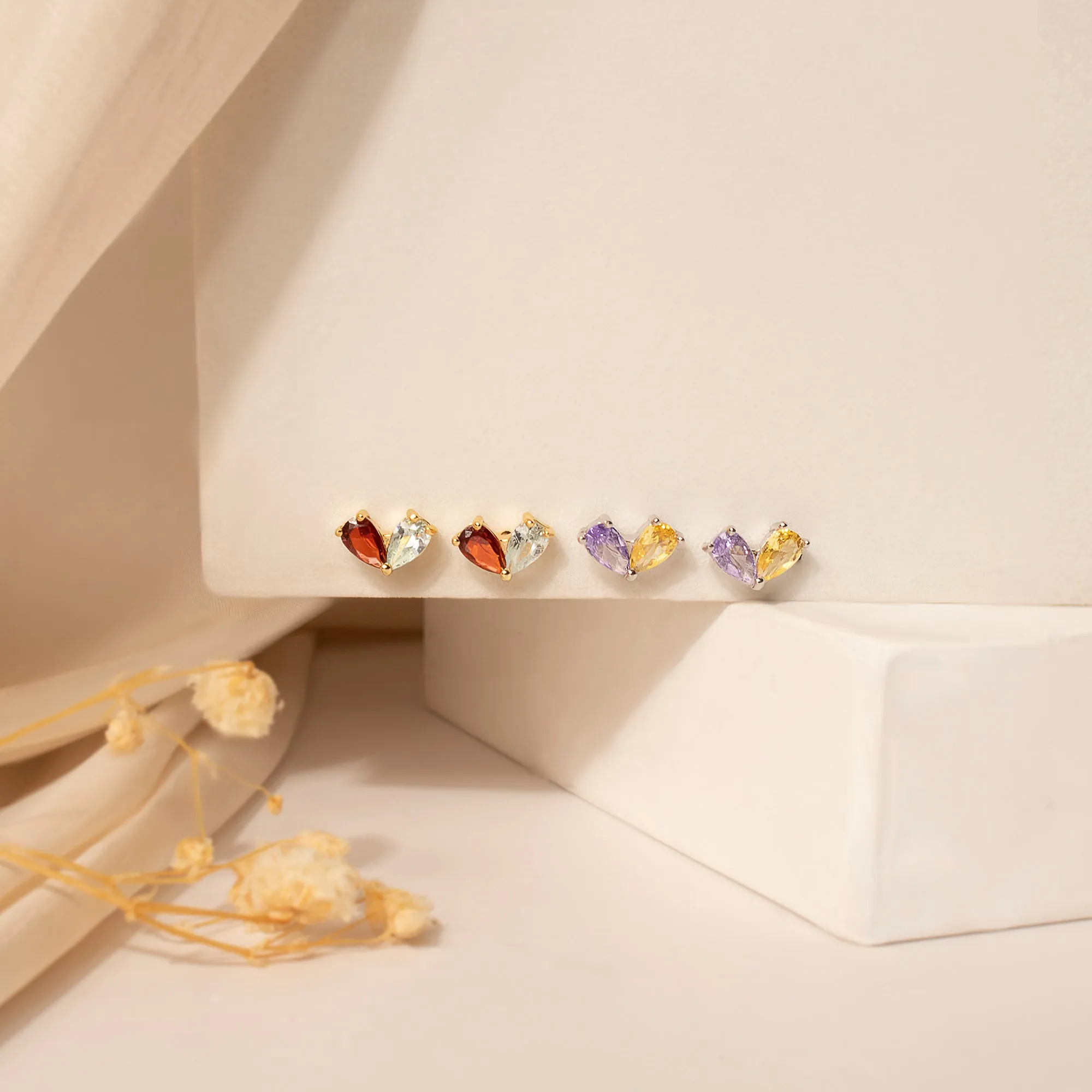 Heart Birthstone Earrings sold by Anavia product image thumbnail 2