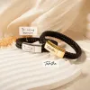 Custom Handwriting Double Strap Leather Bracelet sold by Anavia