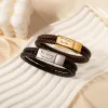 Custom Handwriting Double Strap Leather Bracelet sold by Anavia
