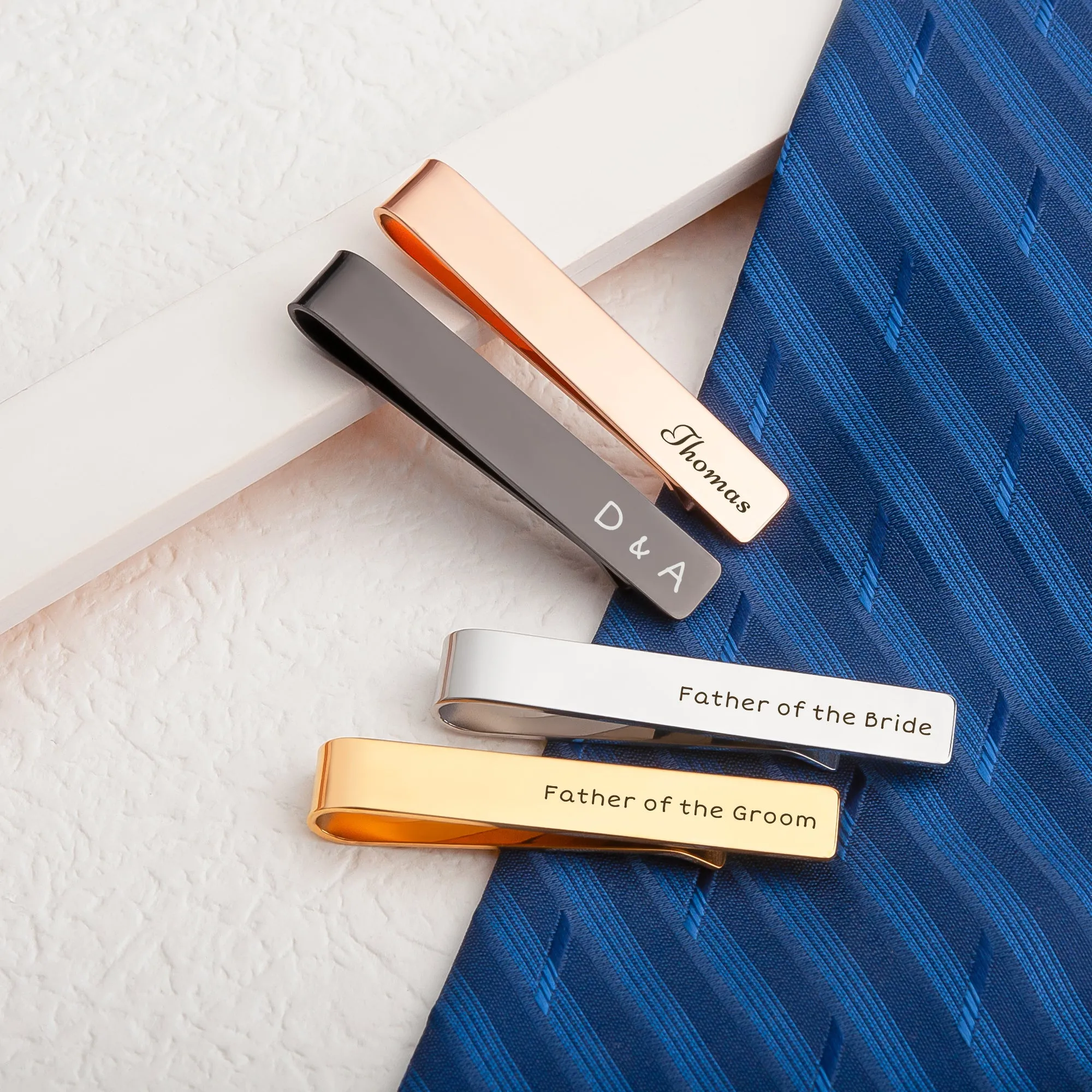 Custom Men's Wedding Tie Clip sold by Anavia product image thumbnail 5