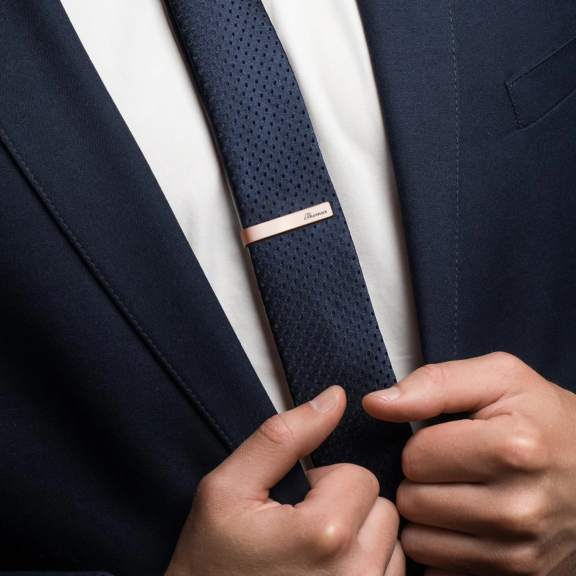 Custom Men's Wedding Tie Clip sold by Anavia product image thumbnail 2