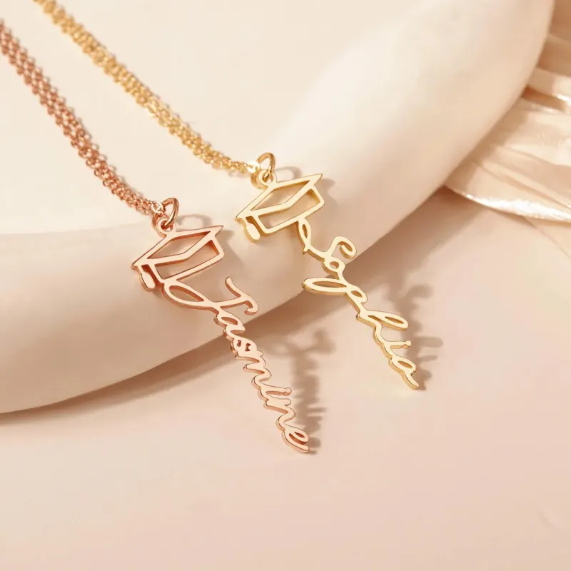 Custom Graduation Cap Name Necklace sold by Anavia