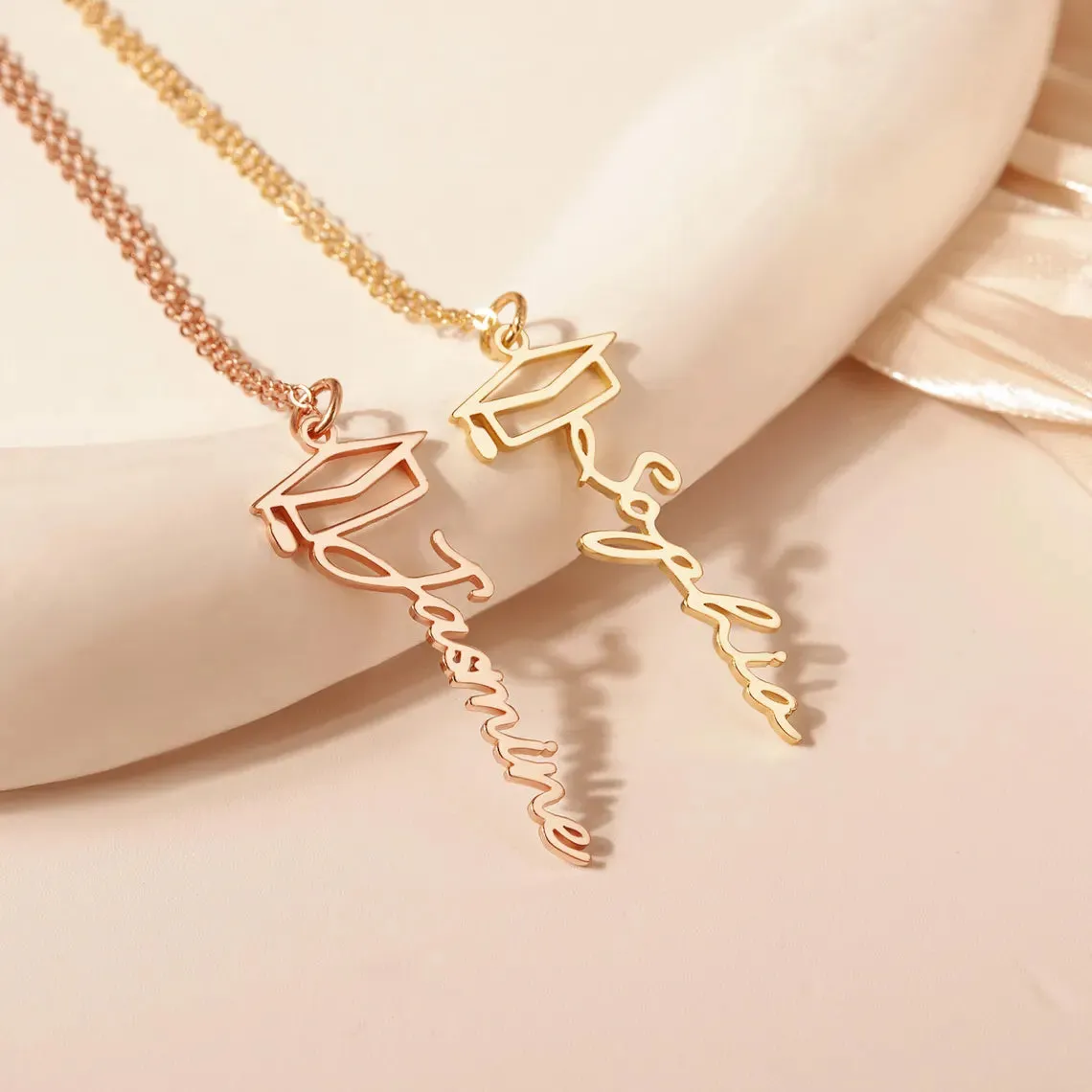 Custom Graduation Cap Name Necklace sold by Anavia