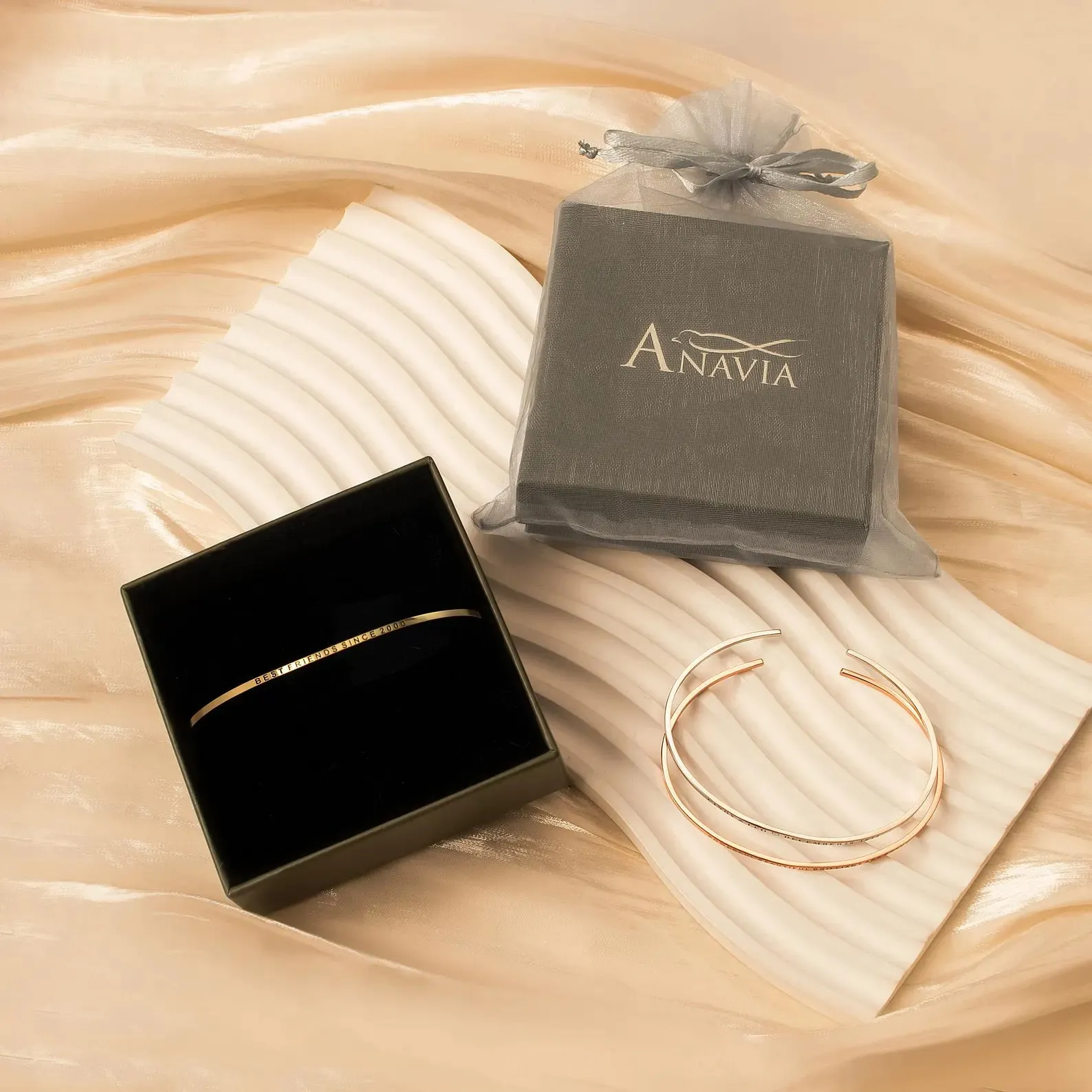 Sterling Silver Skinny Cuff Bracelet sold by Anavia product image thumbnail 5