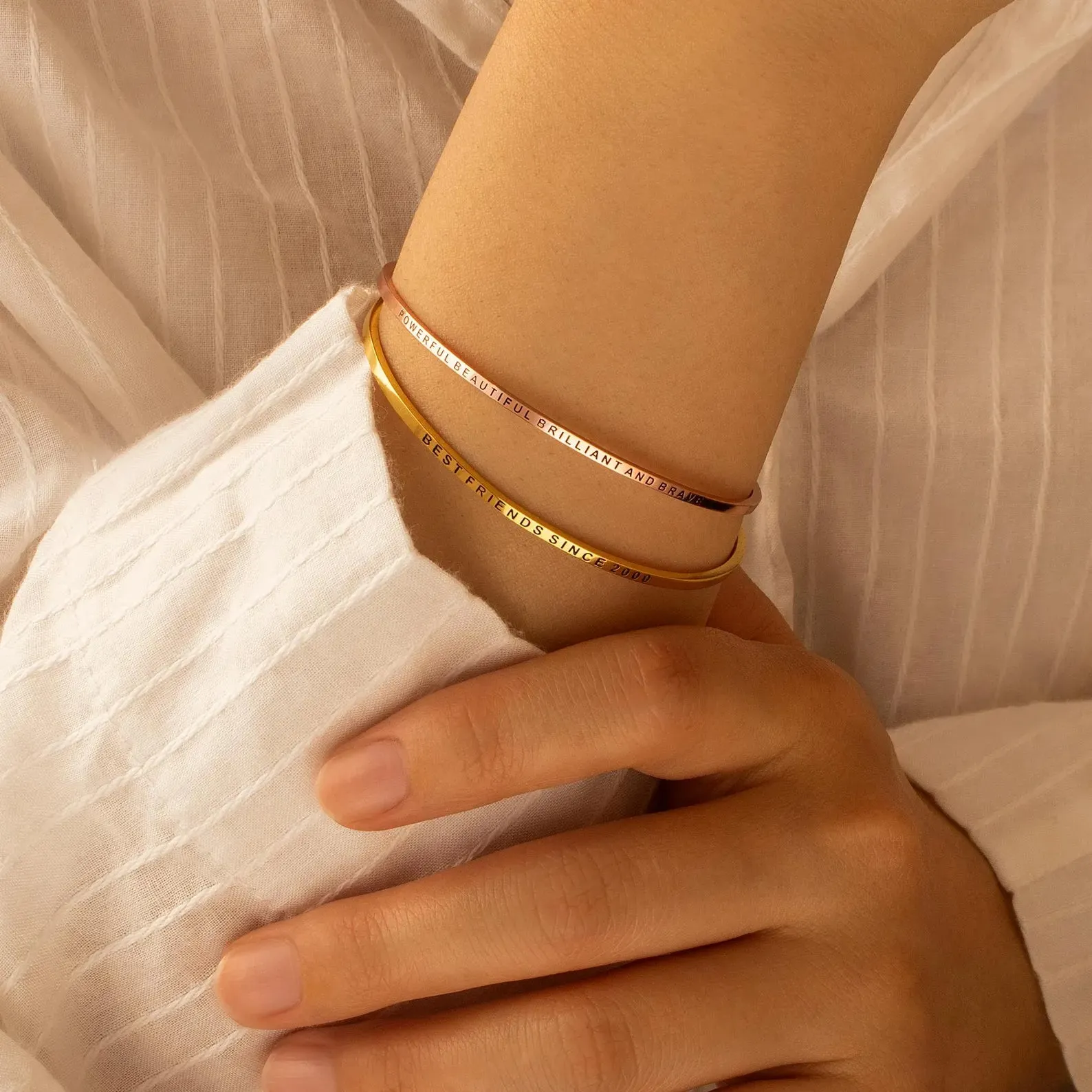 Sterling Silver Skinny Cuff Bracelet sold by Anavia