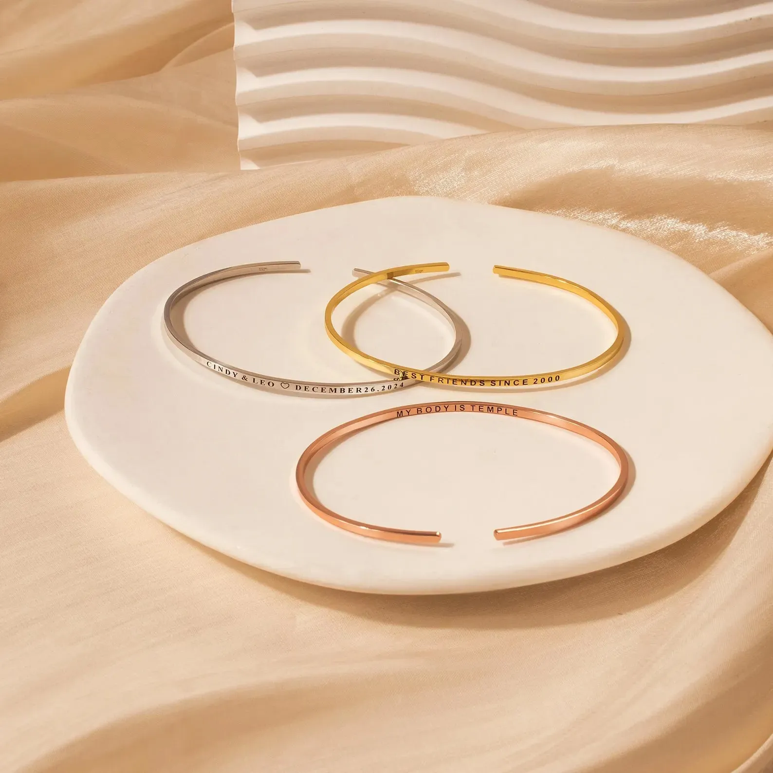 Sterling Silver Skinny Cuff Bracelet sold by Anavia product image thumbnail 2