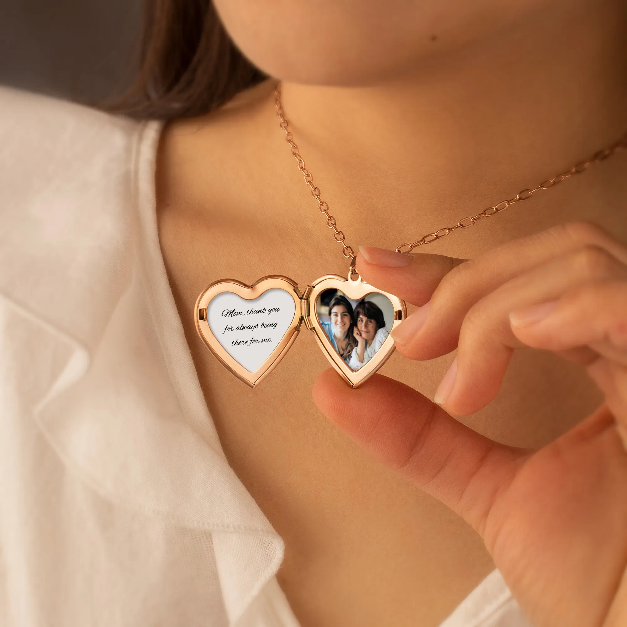 Double Heart Photo Heart Locket sold by Anavia product image thumbnail 2